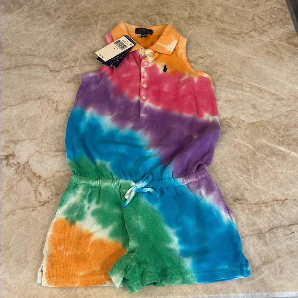 Polo by Ralph Lauren Tie-Dye Kids One Piece - Pink, Purple, Blue, Green, Orange